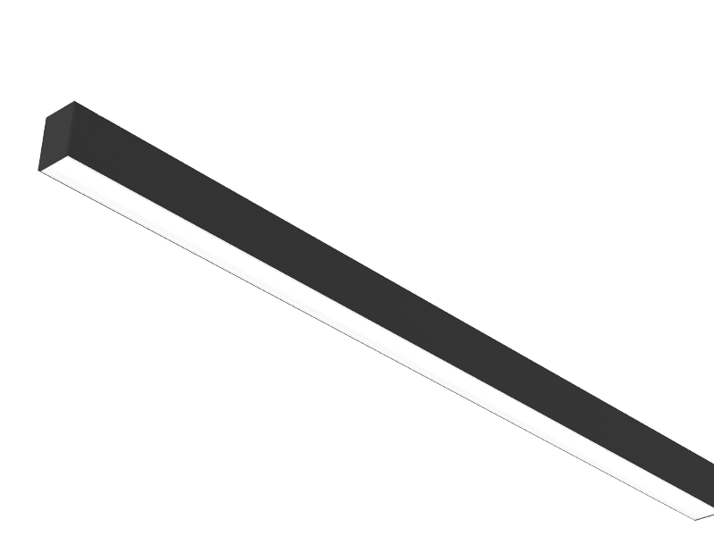 Oprawa liniowa LED z czarnym opalowym dyfuzorem serii PF