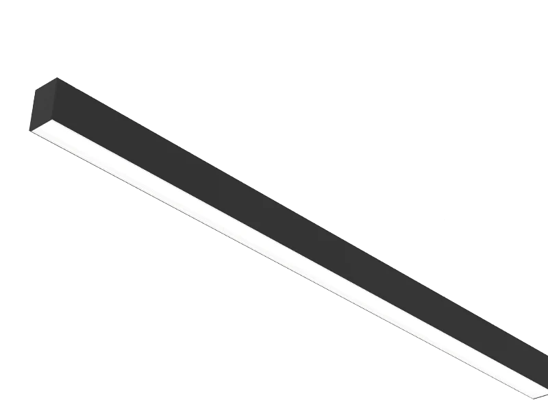 Sort opal diffusor LED lineær lysarmatur PF-serien