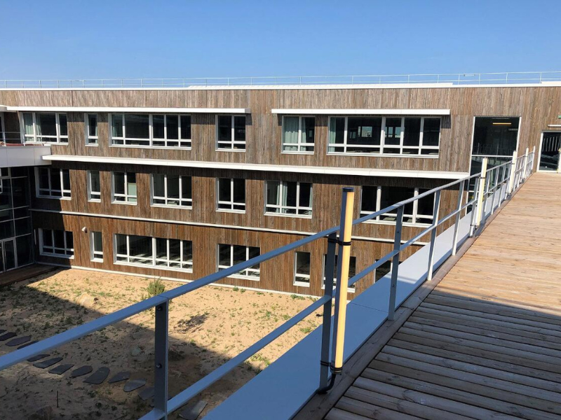 Campus facade & corridors