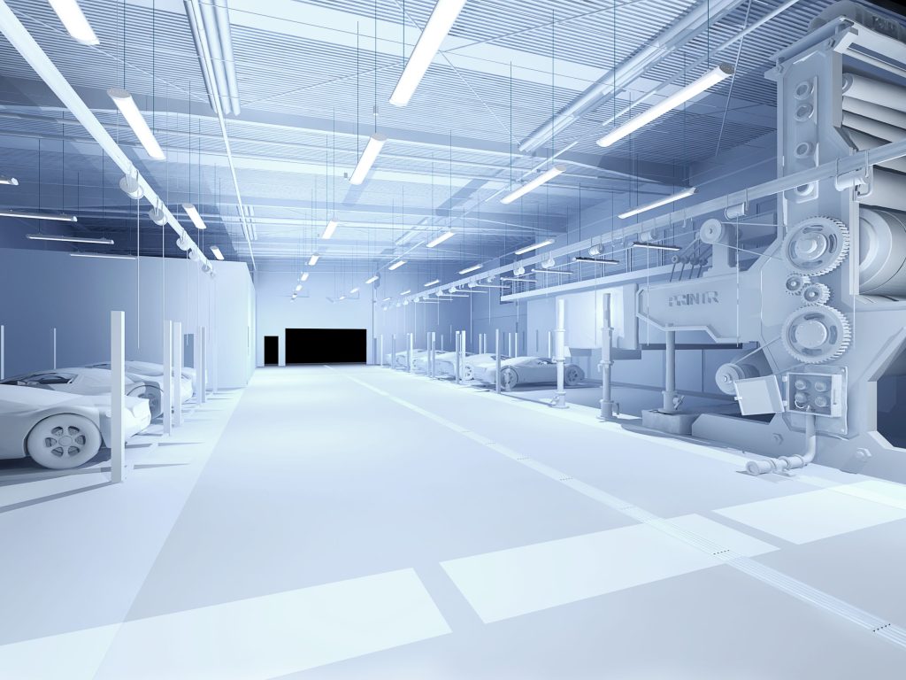 HL Series Batten Led Light 3 Linear High Bay Light HL Series in Workshops