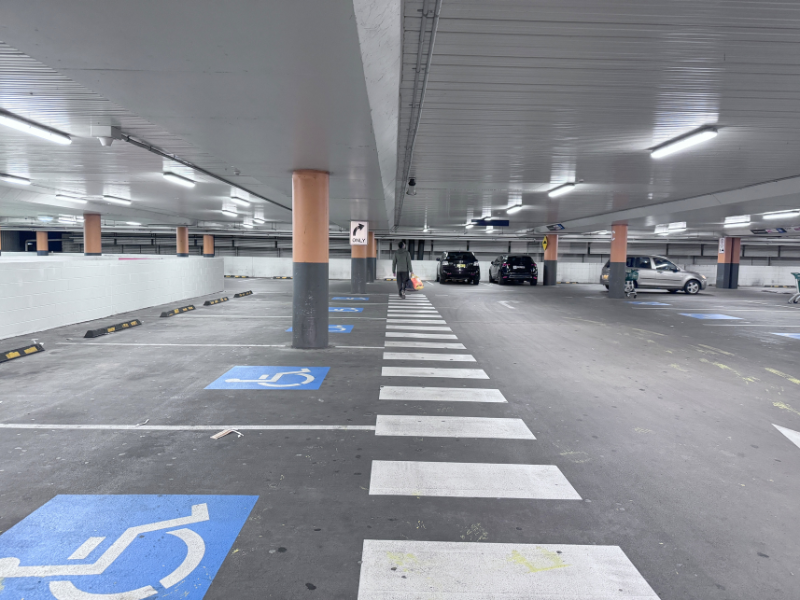 Healthcare facilities parking lot