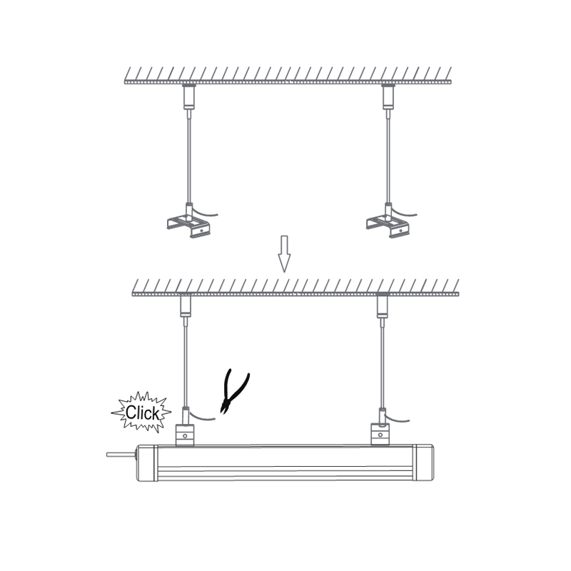 U Series Tri Proof Light 6 Hanging Installation Type