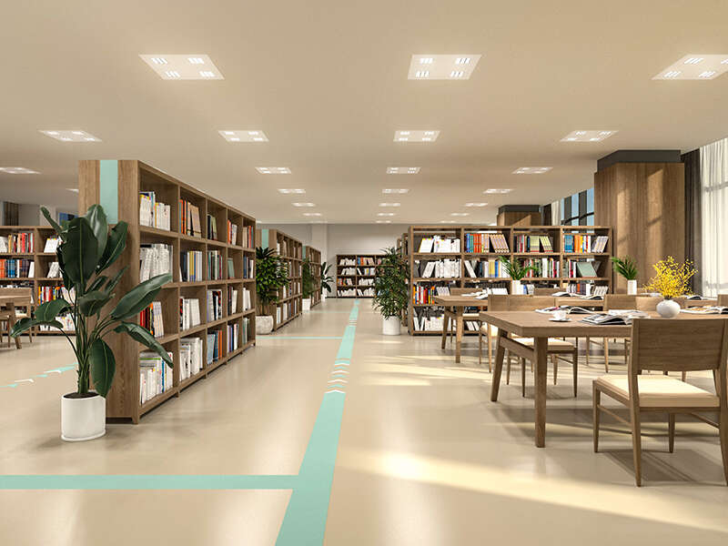 Painel de luz modular LED para biblioteca