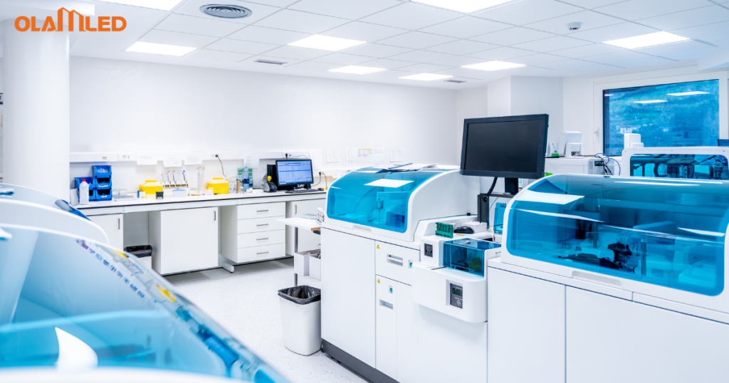 Led panel lights for cleanroom
