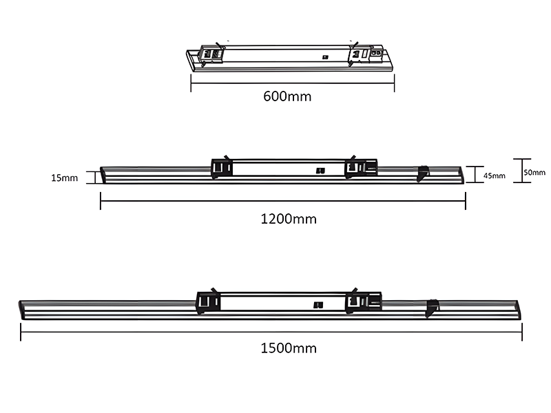 Lengths for flexible installation