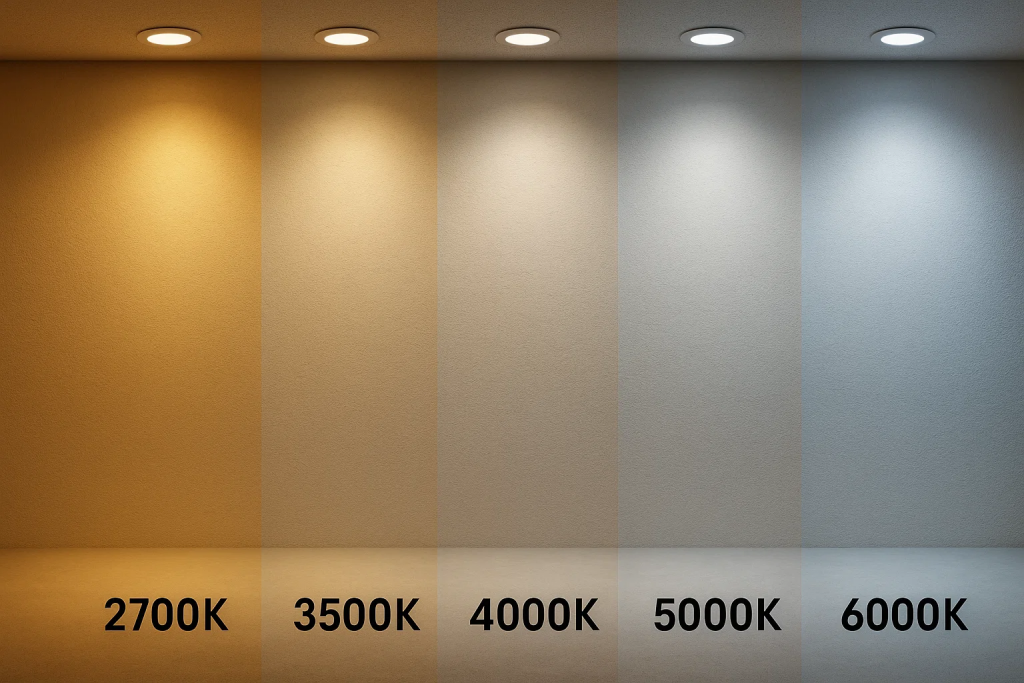 Light color temperature comparison chart