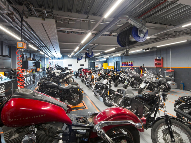 Motorcycle showroom