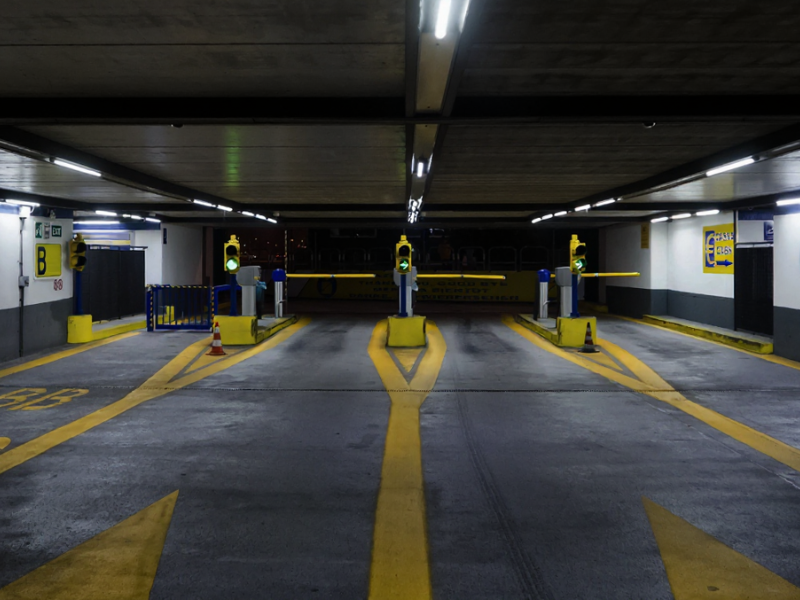 Parking lot lighting 30% brightness