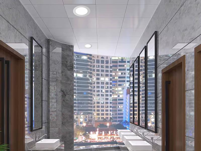 Recessed downlights for corridors,washrooms,and entrances