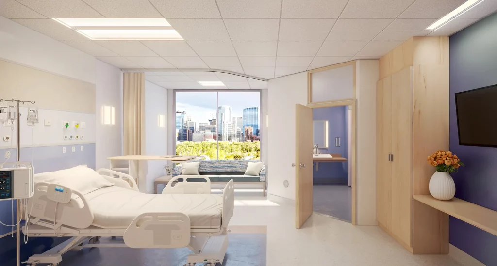 Reliable Medical Lighting Designs for Safer Healthcare Environments Certified by Authorities 2 axis oct2021 balancedcare render patient room2a