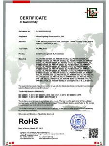 RoHS certificate